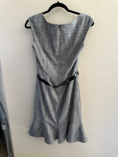 White House Black Market Gray Sleeveless Dress