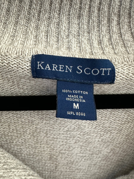 Karen Scott Heather Gray Cardigan