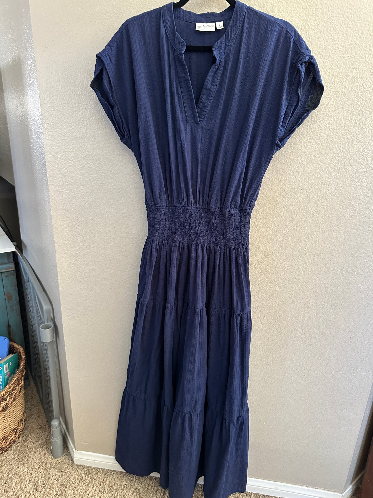 Premier Amour Navy Blue Long Dress