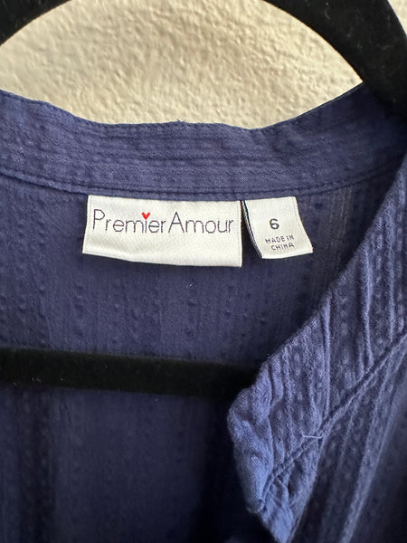 Premier Amour Navy Blue Long Dress