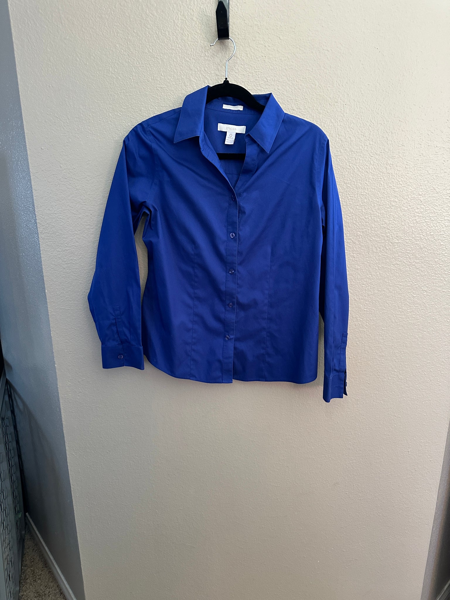 Chico's Blue Long Sleeve Blouse