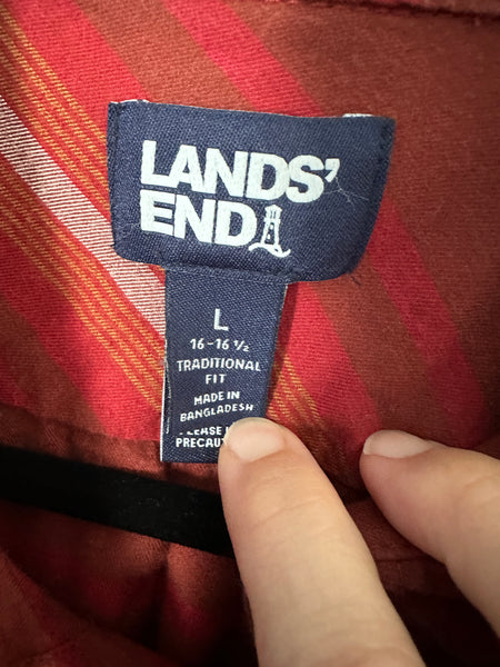 Lands' End Red Flannel