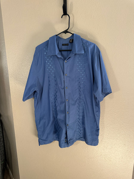 Structure Blue Short Sleeve Shirt