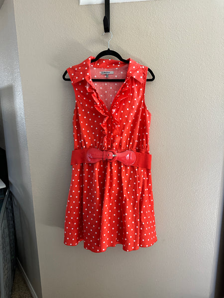 Bailey Blue Polka Dot Orange Dress