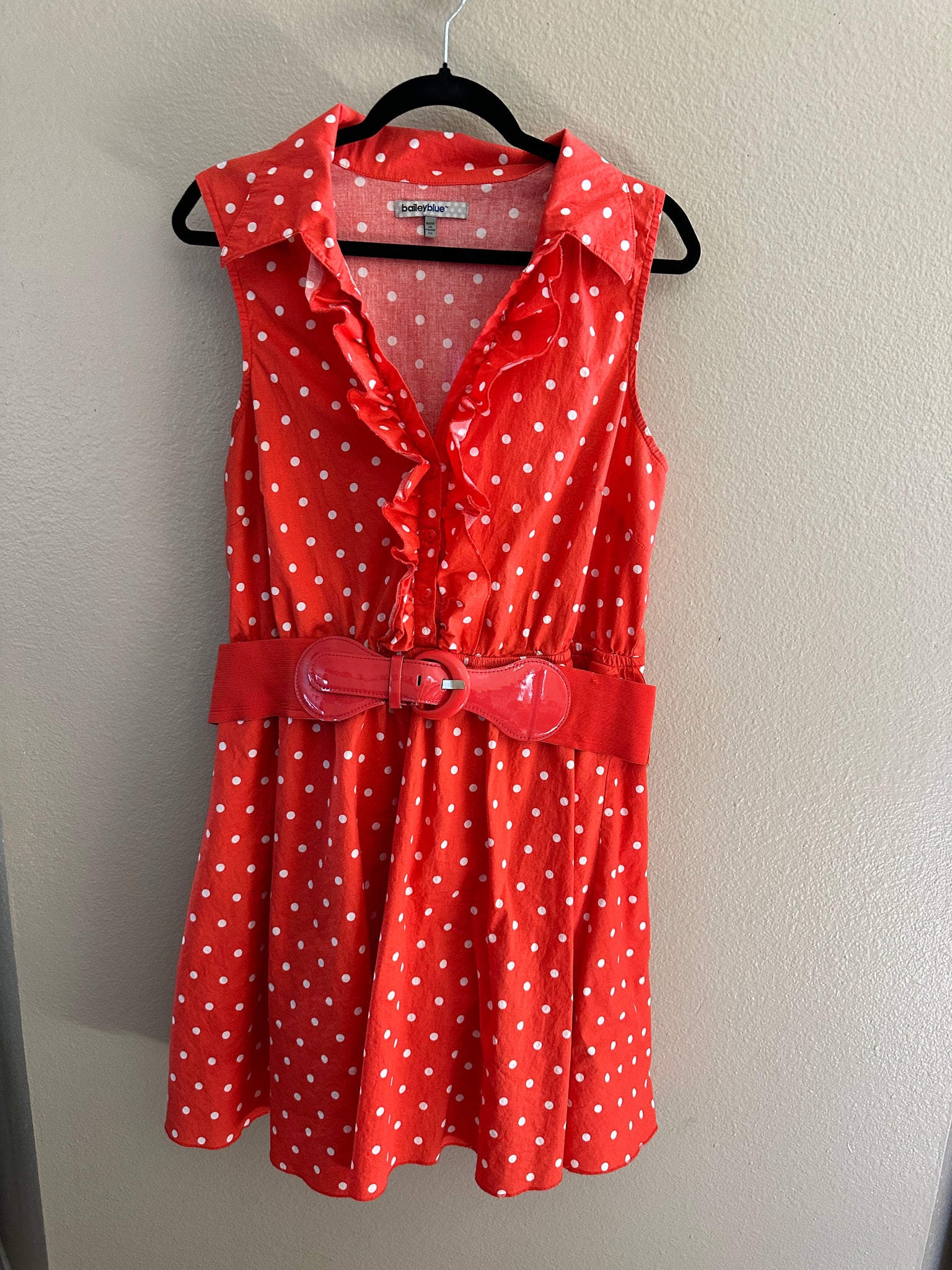 Bailey Blue Polka Dot Orange Dress