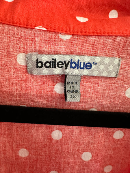 Bailey Blue Polka Dot Orange Dress