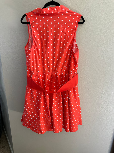 Bailey Blue Polka Dot Orange Dress