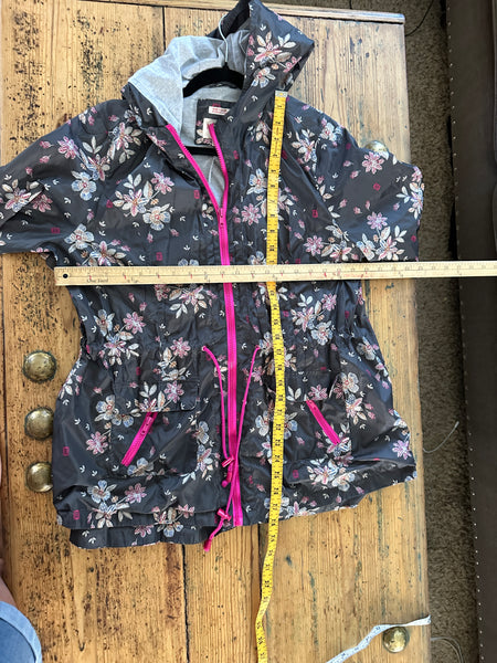 Mossimo Black Floral Rain Jacket