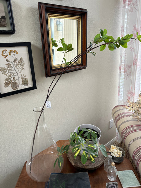 46" Faux Green Leaf Spray Stem