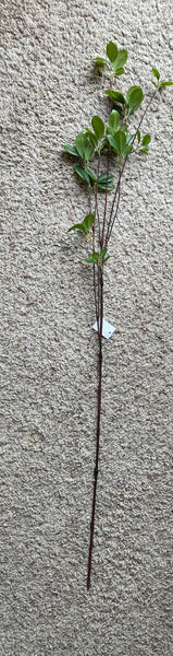 46" Faux Green Leaf Spray Stem