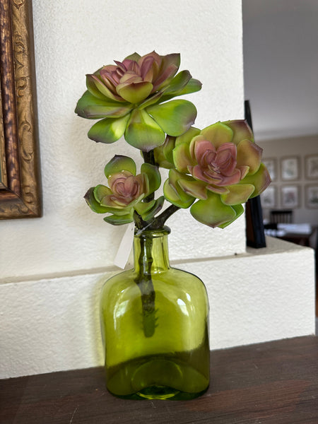 10"Faux Multi Head Echeveria Stem