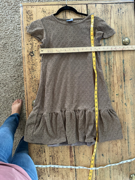 Olivia Rae Brown Eyelet Dress