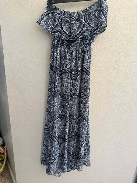 Hollister Navy Blue Strapless Dress