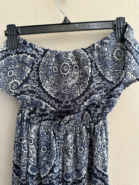 Hollister Navy Blue Strapless Dress