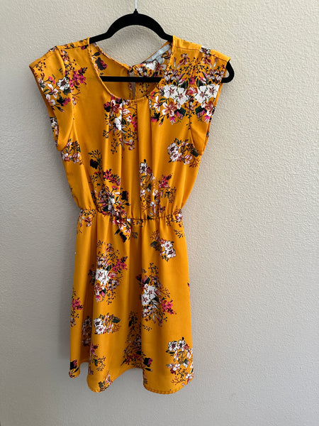 Sweet Rain Yellow Floral Dress