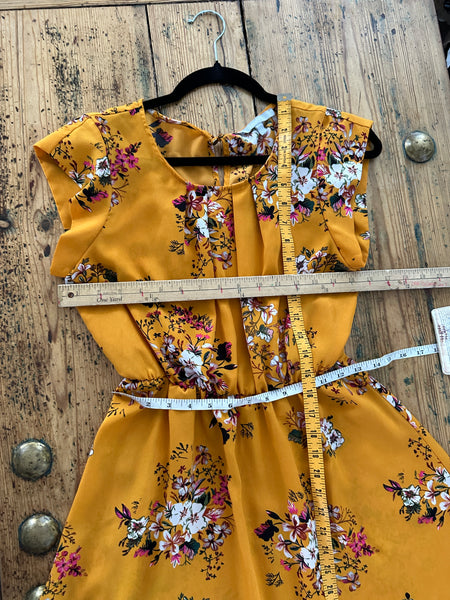 Sweet Rain Yellow Floral Dress