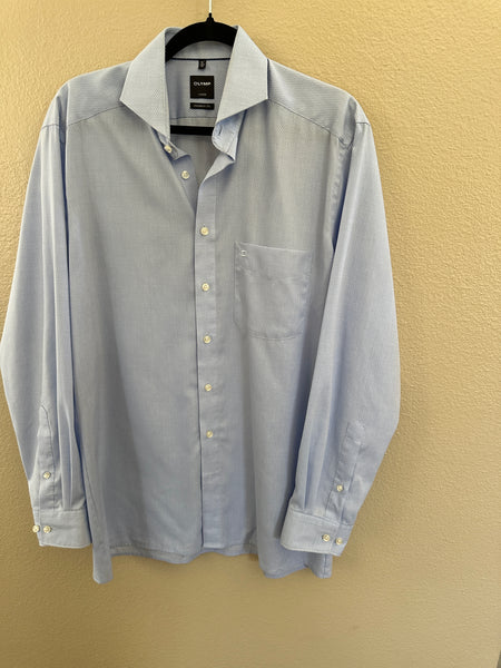 Olymp Luxor Light Blue Dress Shirt