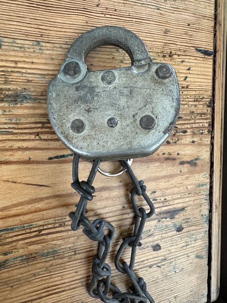 Antique Adlake Railroad Padlock and key