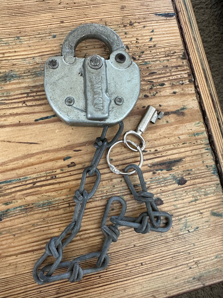 Antique Adlake Railroad Padlock and key