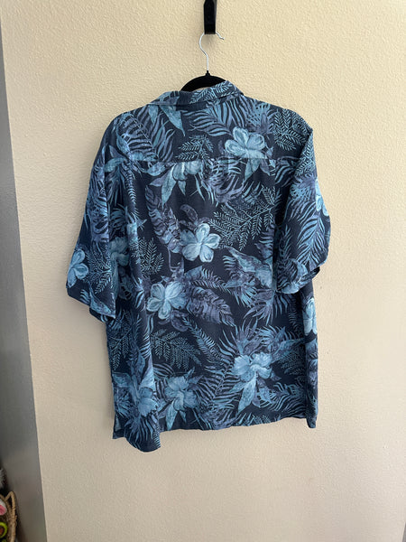 Havana Jacks Cafe Men's Blue Hawaiian Shirt