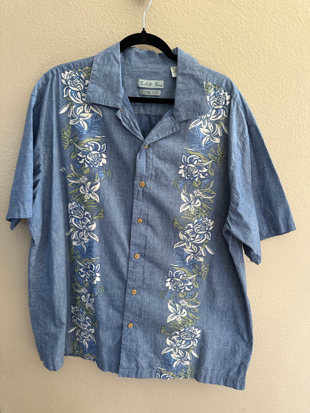 Batik Bay Men's Blue Hawaiian Shirt