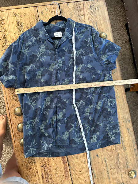 Mutual Weave Men's Blue Hawaiian Shirt