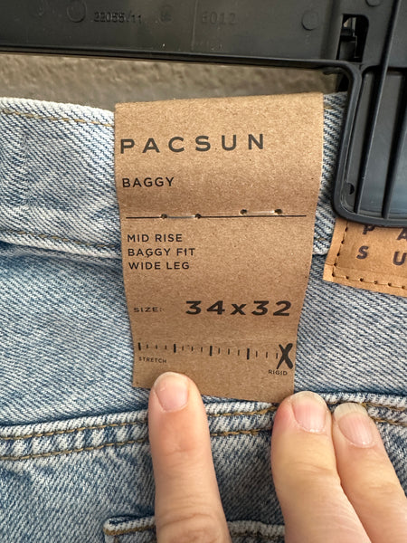 Pacsun Mid Rise Baggy Fit Wide Leg Jeans NWT