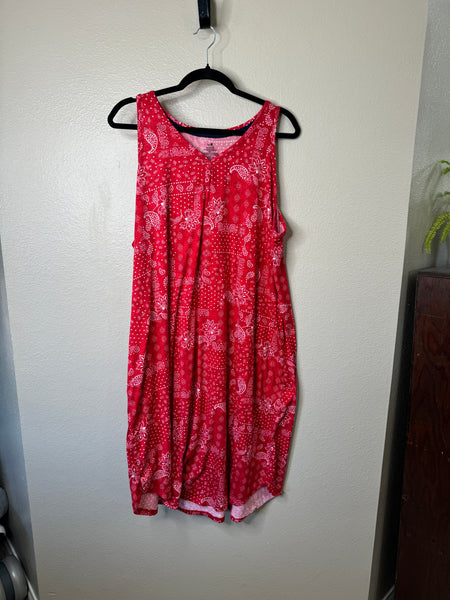 Sweet Treasure Women's Red Sleeveless Dress