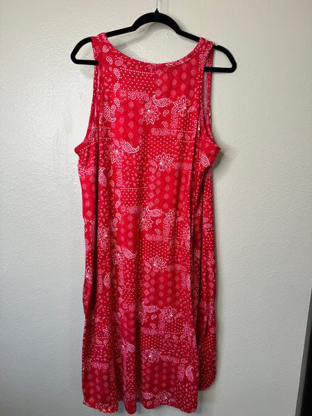 Sweet Treasure Women's Red Sleeveless Dress