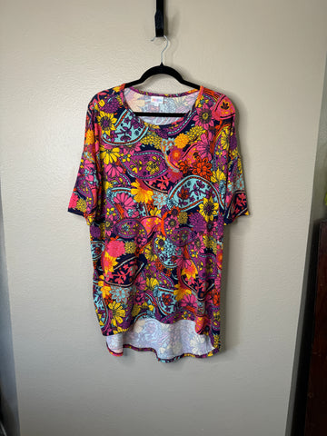 LuLaRoe Women's Paisley Short Sleeve Blouse