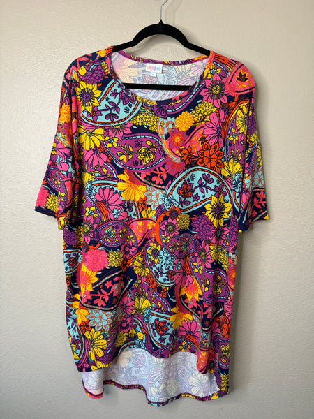 LuLaRoe Women's Paisley Short Sleeve Blouse