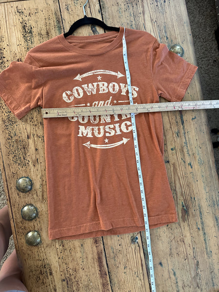 Cowboys and Country Music Nashville Brown/Orange T-Shirt