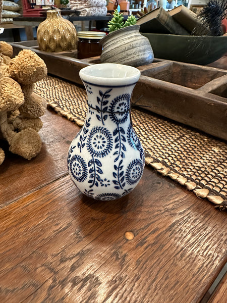 Hand-Stamped Stoneware Vase