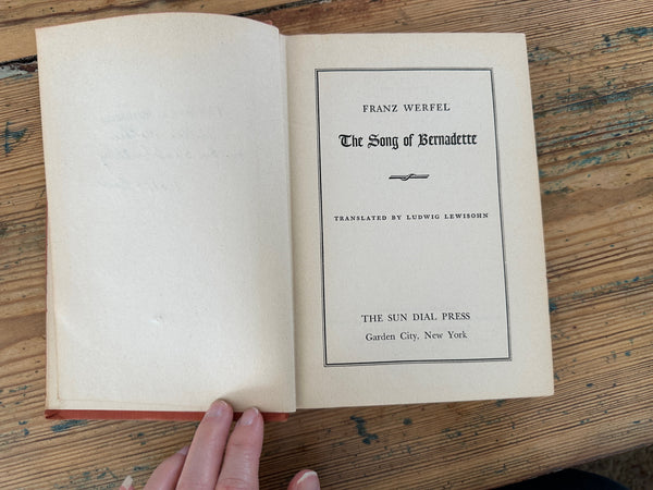 1941 The Song of Bernadette title page