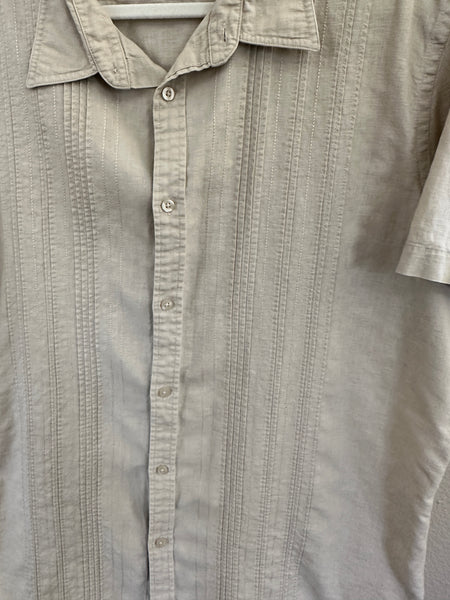 Apt 9 Linen Men's Button-Down Shirt-small stain