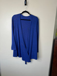 Women's Blue Long Sleeve Cardigan