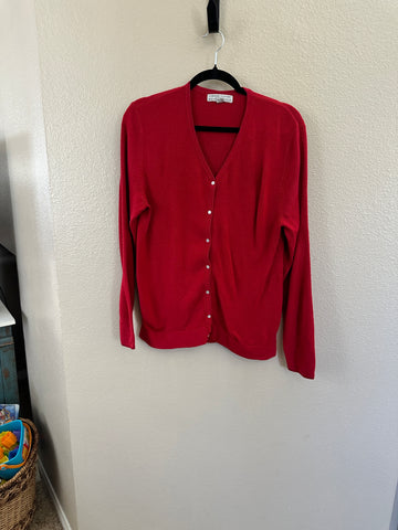 Carolyn Taylor Red Cardigan