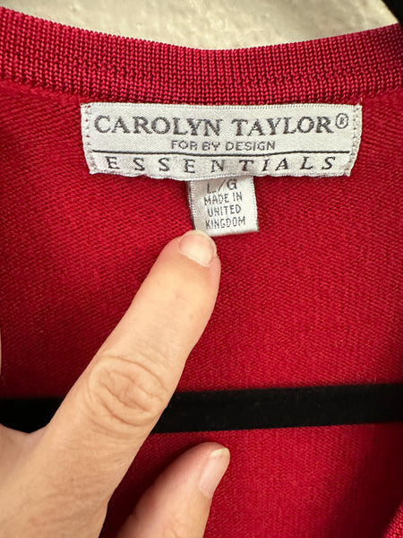 Carolyn Taylor Red Cardigan