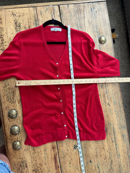 Carolyn Taylor Red Cardigan