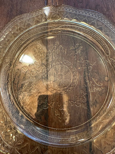 Vintage Yellow Depression Glass Plate