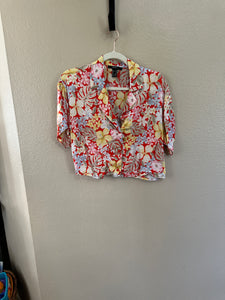 Forever 21 Floral Cropped Blouse