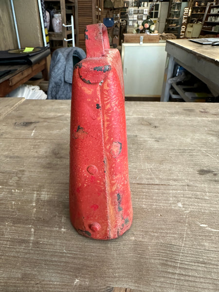 Antique Red Iron Cow bell