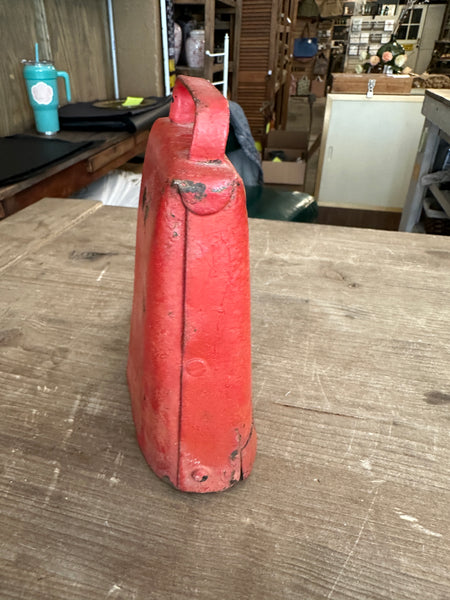 Antique Red Iron Cow bell