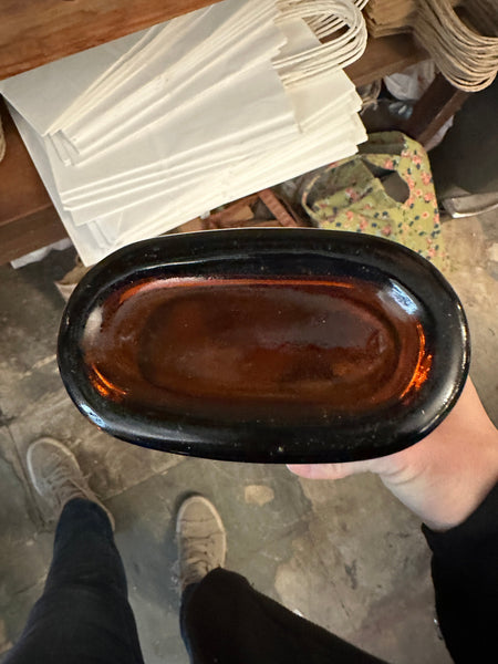 Antique Dom Benedictine Amber Bottle bottom of bottle