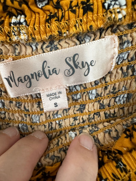 Magnolia Skye Yellow Floral Dress