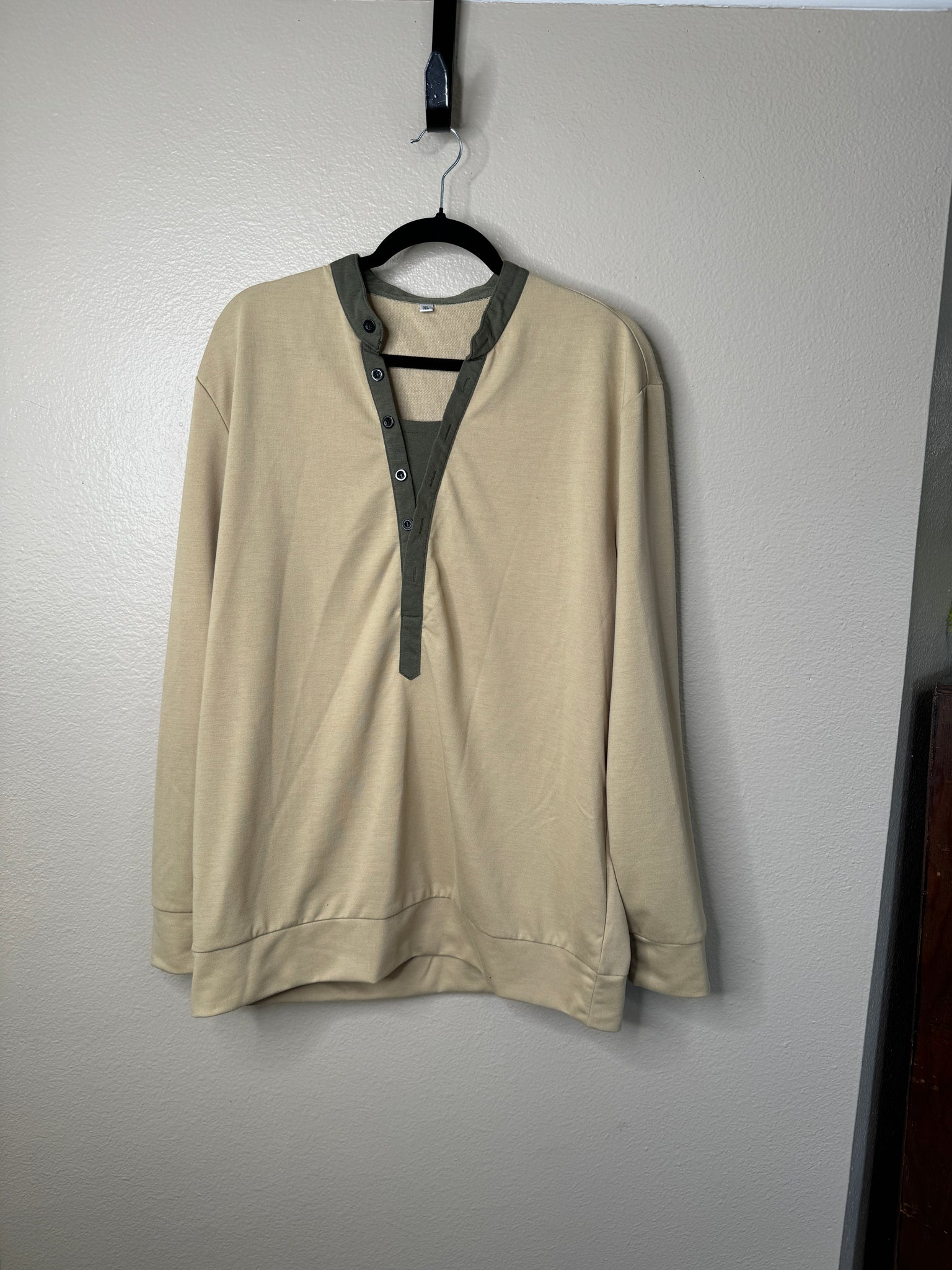 Men's Tan Long Sleeve Shirt