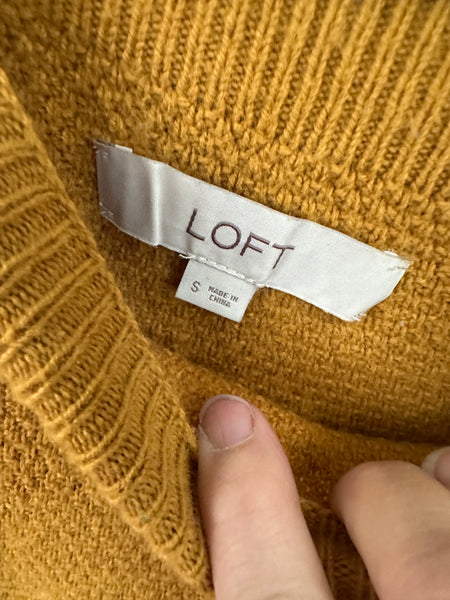 Loft Mustard Long Sleeve Sweater