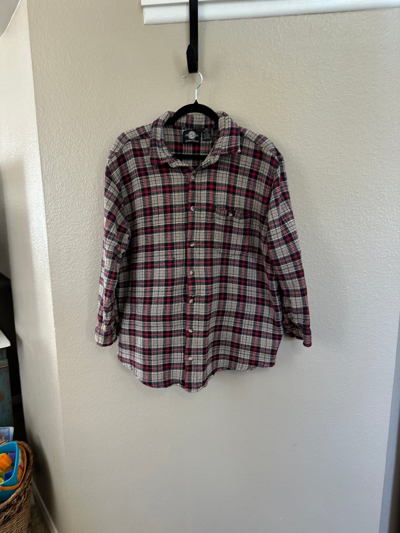 Santana Red & Black Button-Down Shirt