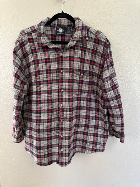 Santana Red & Black Button-Down Shirt