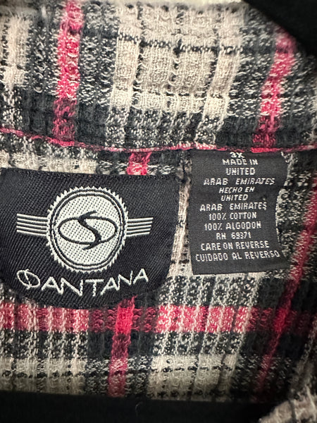 Santana Red & Black Button-Down Shirt